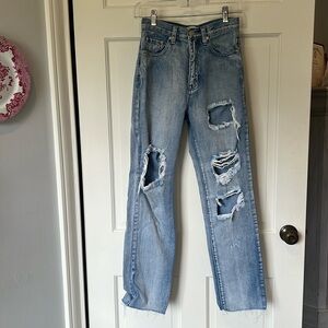 Super down Distressed Jean